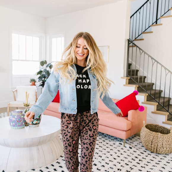 Spot of Pink Leopard Joggers - Picture 4 of 6